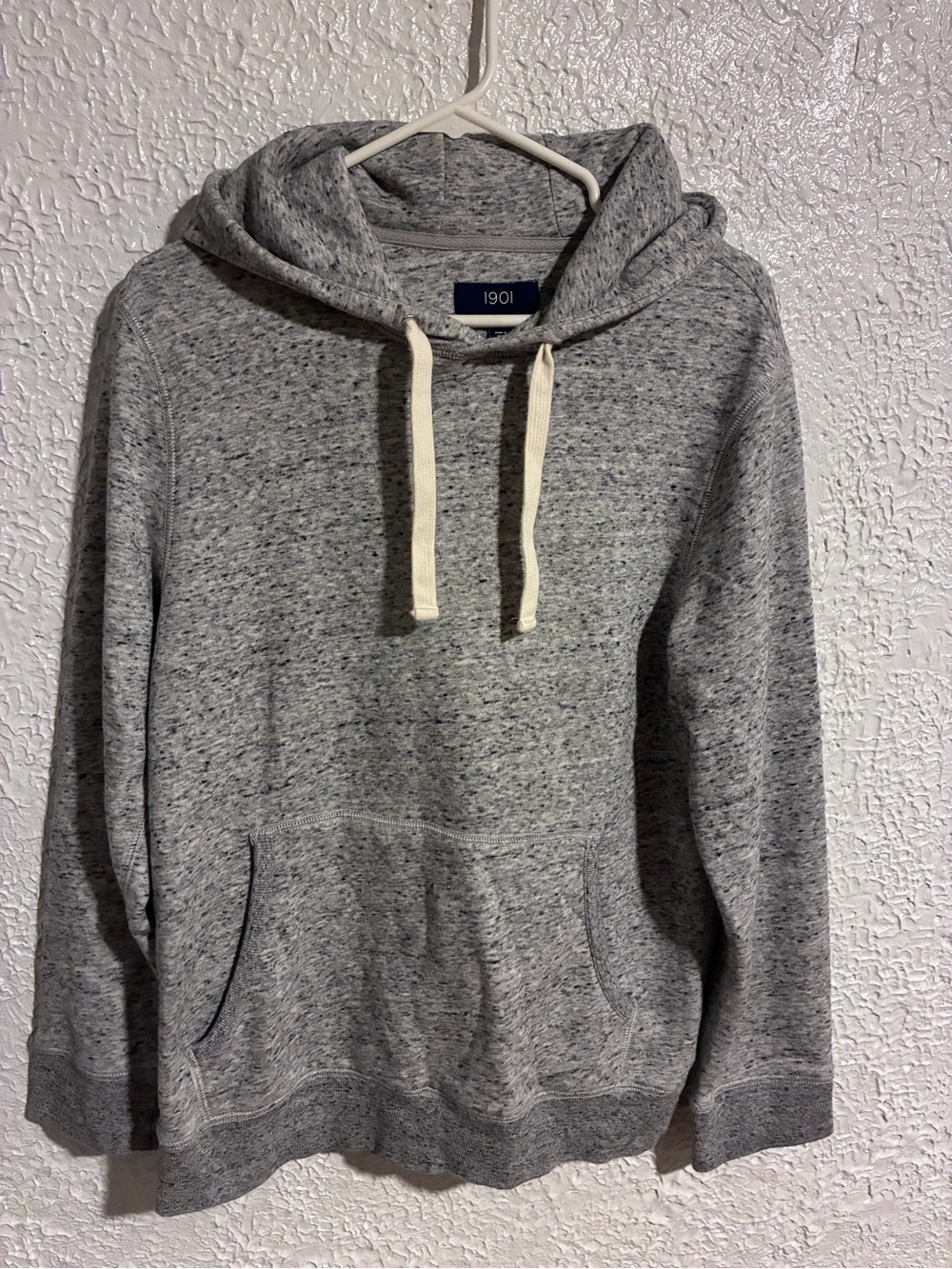1901 Men's Heather Gray Hooded Pullover Sweatshirt